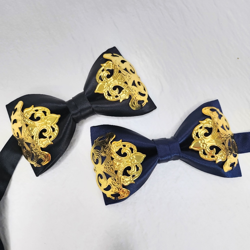 NEW Groom Party Luxury gold metal Bow Tie wedding